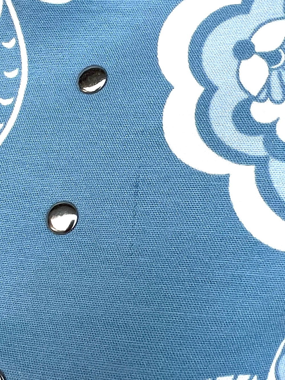 Camila Coelho mini patterned studded dress blue white silver size 8 - Picture 8 of 13